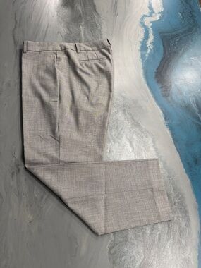 Talbots Light Gray High-Waist Straight Pants